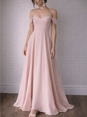blush pink bridesmaid dress with sleeves Lucky To Have You Pink Sleeveless Maxi Dress SALE main image 0